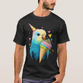 Budgie Unicorn Budgerigar Parakeet Bird 1 Tシャツ (正面)