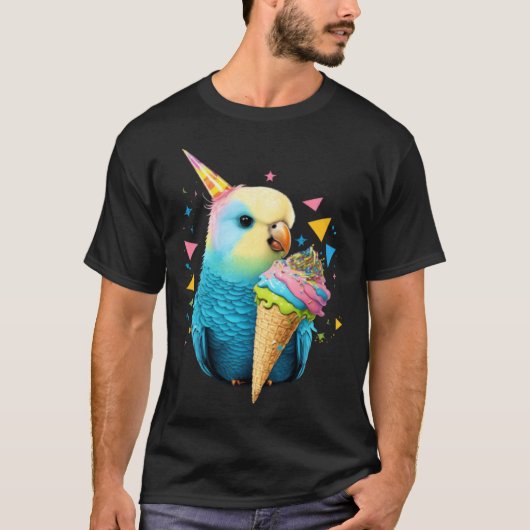 Budgie Unicorn Budgerigar Parakeet Bird  1 Tシャツ (正面)