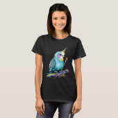 Budgie Unicorn Budgerigar Parakeet Bird Tシャツ (正面フル)