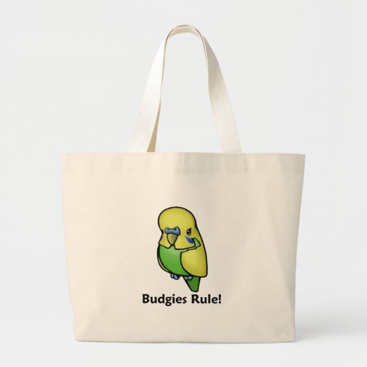 Budgiesの規則! ラージトートバッグ (正面)