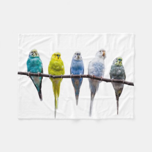Budgies フリースブランケット (正面(横))