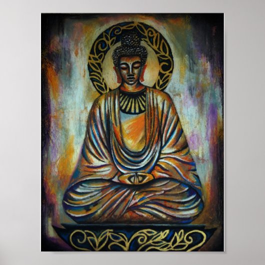 Budhha Art - Peace & Patience by Mansa Pryor ポスター (正面)