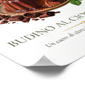 Budino al Cioccolato – Vintage Italian Dessert ポスター (角)