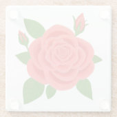 Buds飲料ガラスコースター付きレッドローズ ガラスコースター (裏面)