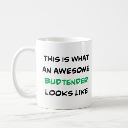 budtender, awesome コーヒーマグカップ (左)