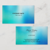 Bue tones blurred background 名刺 (正面/裏面)