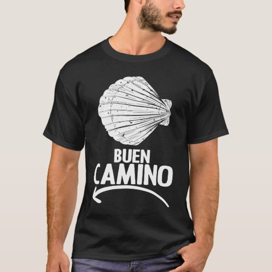 Buen Camino Pilgrimage Camino De Santiago Hiker Tシャツ (正面)