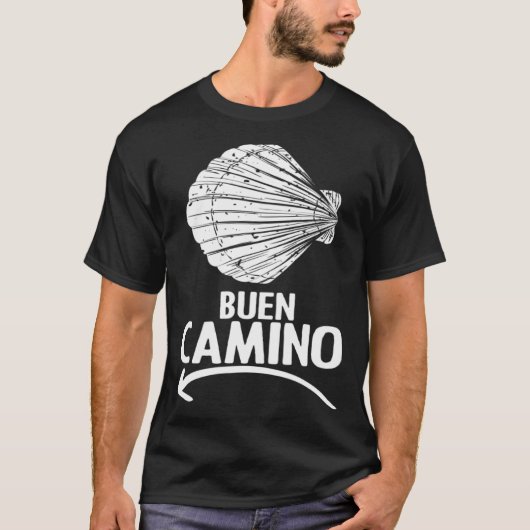 Buen Camino Pilgrimage Camino De Santiago Hiker Tシャツ (正面)