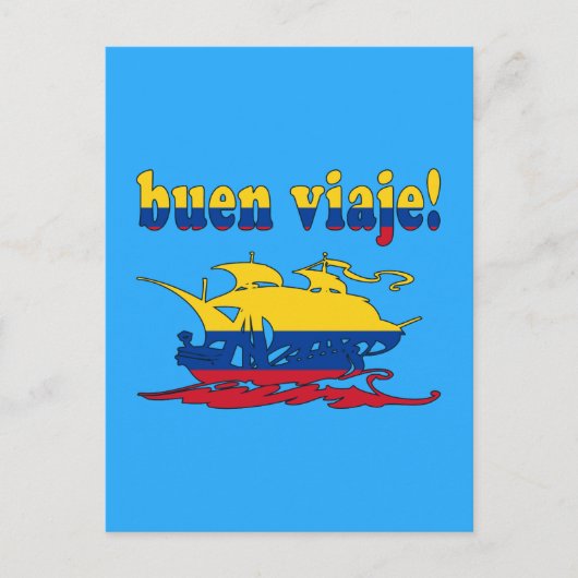 Buen Viaje – コロンビアでの良い旅行 – 休暇 ポストカード (正面)