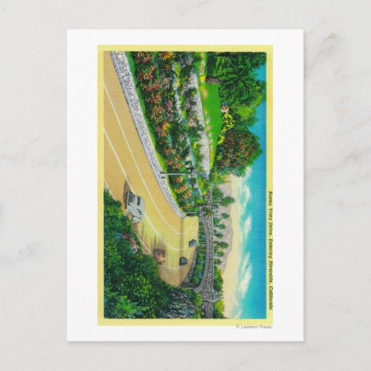 Buena Vistaドライブ、リバーサイドに入る ポストカード (正面)