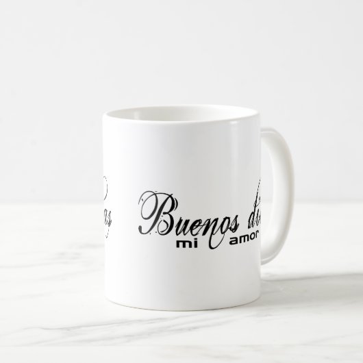 Buenosのdias miのamor (おはよう私の愛)のマグ コーヒーマグカップ (正面右)