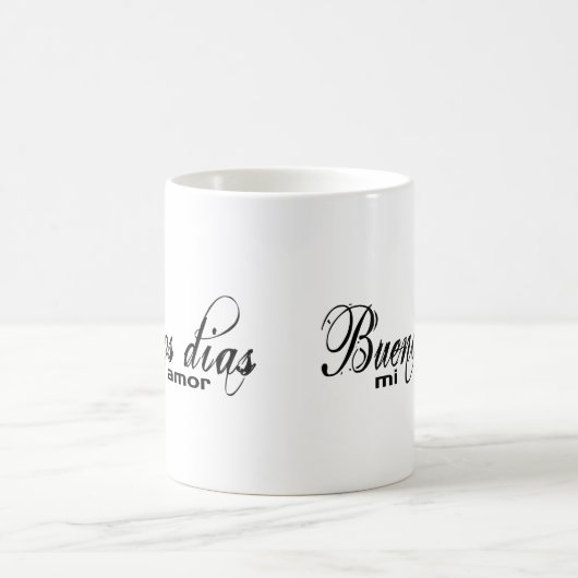 Buenosのdias miのamor (おはよう私の愛)のマグ コーヒーマグカップ (中央)