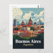 Buenos Aires Architectural Domes ポストカード (正面/裏面)