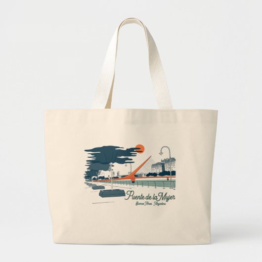 Buenos Aires, Argentina Architecture travel city ラージトートバッグ (正面)