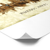 Buenos Aires Argentina Cityscape ポスター (角)