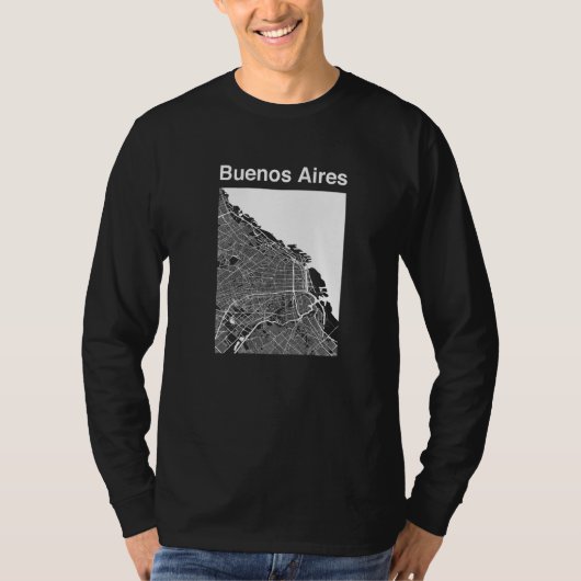 Buenos Aires Argentina Classic City Map Graphic Tシャツ (正面)
