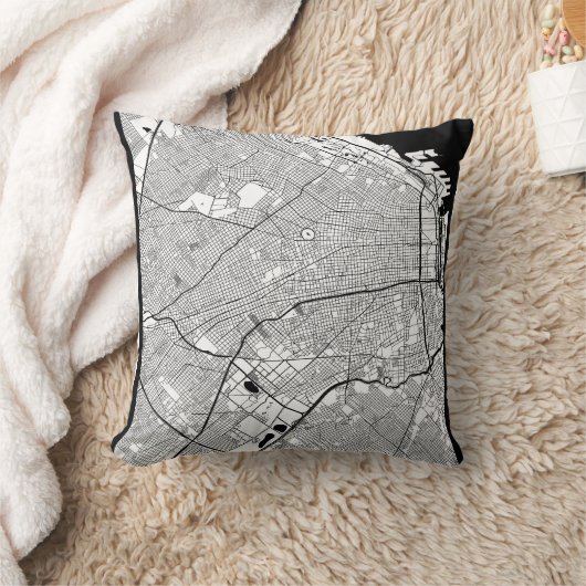 Buenos Aires Argentina Map クッション (ブランケット)