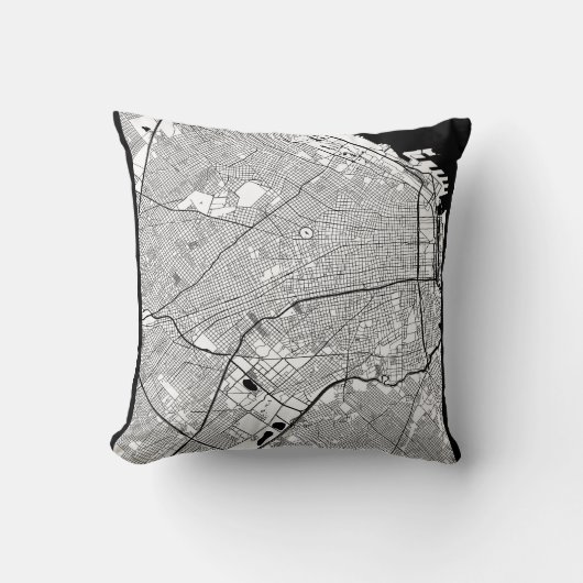 Buenos Aires Argentina Map クッション (正面)