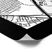 Buenos Aires Argentina Map ポスター (角)