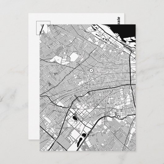 Buenos Aires Argentina Map ポストカード (正面/裏面)