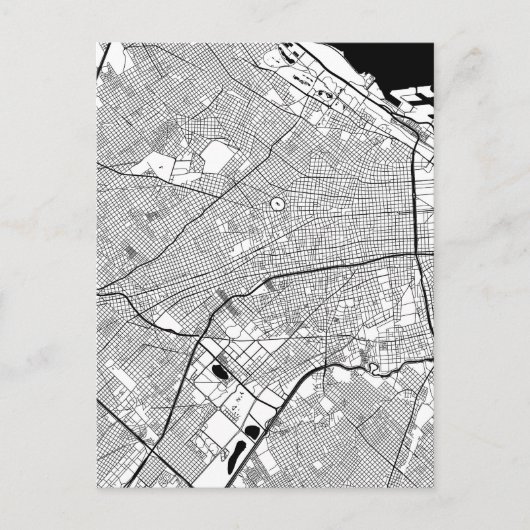 Buenos Aires Argentina Map ポストカード (正面)