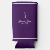 Buenos Aires City Elegant Simple Retro スリム缶クーラー (裏面)