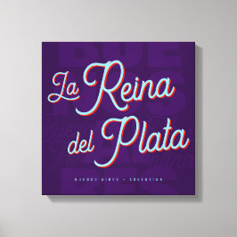 Buenos Aires "La Reina del Plata" typography art   キャンバスプリント