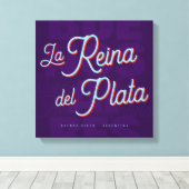 Buenos Aires "La Reina del Plata" typography art キャンバスプリント (インサイチュ (ウッドフロア))
