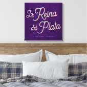 Buenos Aires "La Reina del Plata" typography art キャンバスプリント (インサイチュ (寝室))