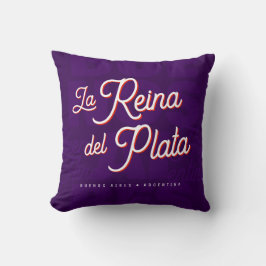 Buenos Aires "La Reina del Plata" typography art   クッション