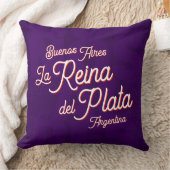 Buenos Aires "La Reina del Plata" typography Art   クッション (ブランケット)