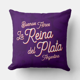 Buenos Aires "La Reina del Plata" typography Art   クッション