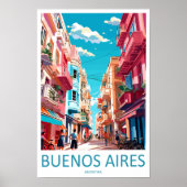 Buenos Aires Travel Print Wall Art Buenos Aires Wa ポスター (正面)