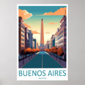Buenos Aires Travel Print Wall Art Buenos Aires Wa ポスター (正面)