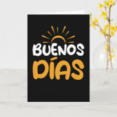 Buenos Dias Spanish Good Morning カード (黄色い花)