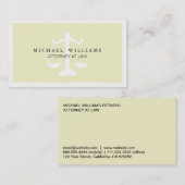 Bufete de abogados del abogado profesional simple 名刺 (正面/裏面)