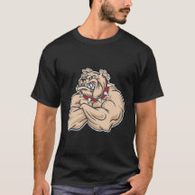 Buff Bulldog Muscle Gym Motivation Character Art