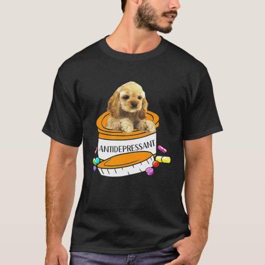 Buff Cocker Spaniel Antidepressant   Tシャツ (正面)