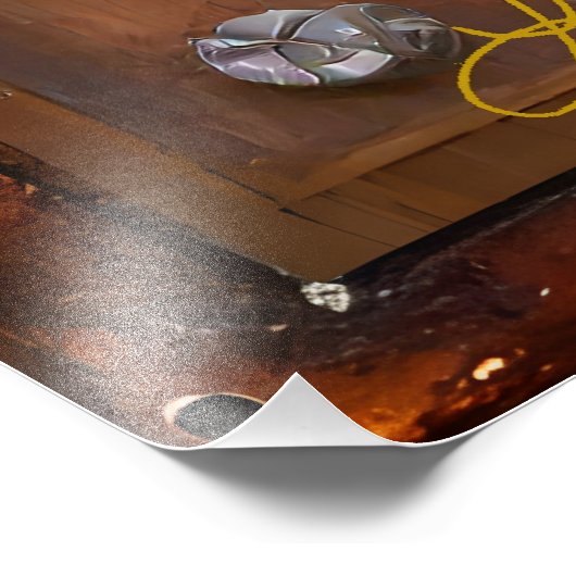 Buff Red Heart Steampunk Series フォトプリント (角)