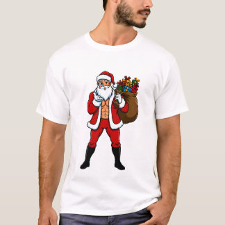 Buff Santa Blowing Kiss! Ripped Abs & Sweet Christ Tシャツ