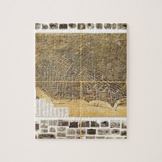 Buffalo、ニューヨーク(1900年)のBirdseyeの地図 ジグソーパズル (縦)