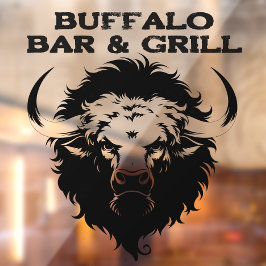 BUFFALO BAR & GRILL Custom Pub Decor Vintage ウィンドウサイン