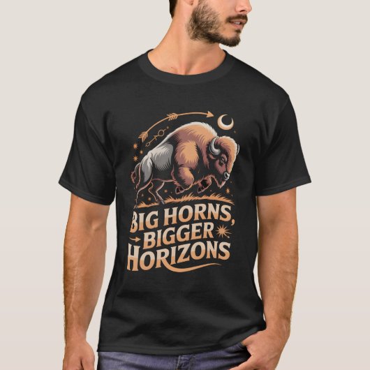 Buffalo – Big Horns, Big Horizons Tシャツ (正面)