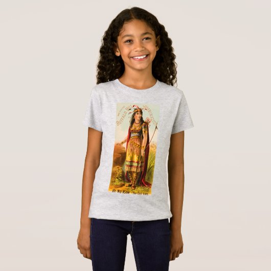 Buffalo Bill Handsomest Indian Maiden 1880s Tシャツ (正面フル)