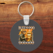 Buffalo Bison Casino Slot Machine Funny Gambling B キーホルダー (正面)