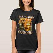 Buffalo Bison Casino Slot Machine Funny Gambling B Tシャツ (正面)