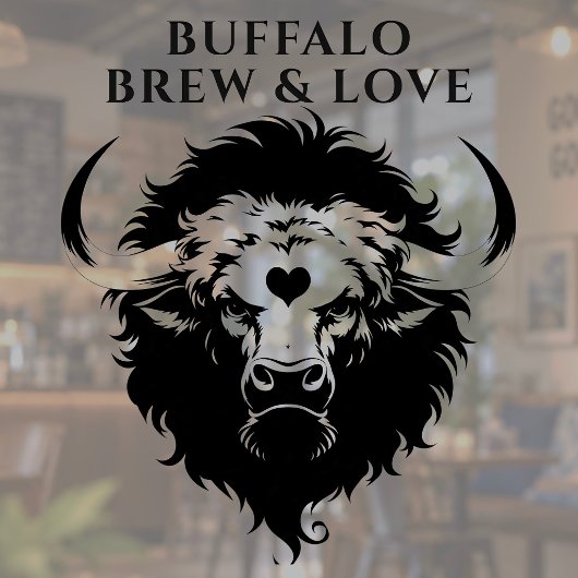 BUFFALO BREW & LOVE Custom Eco Pub Bar ウィンドウサイン