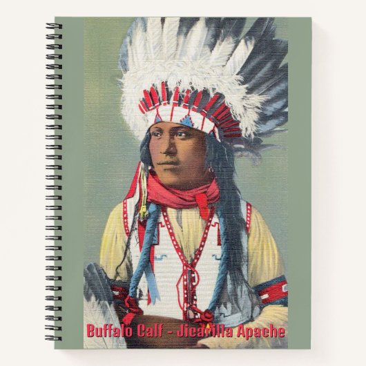 Buffalo Calf Native American ノートブック (正面)
