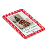 Buffalo Check Style Photo Frame Merry Christmas マグネット (右側)