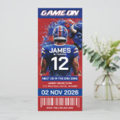 Buffalo Football Ticket Birthday Invitation (スタンド正面)